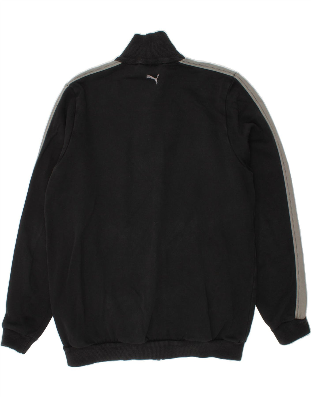 PUMA Boys Graphic Tracksuit Top Jacket 15-16 Years Black Colourblock Vintage Puma and Second-Hand Puma from Messina Hembry 