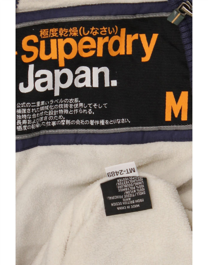 SUPERDRY ženska vjetrovka s kapuljačom UK 14 srednje tamnoplavi najlon