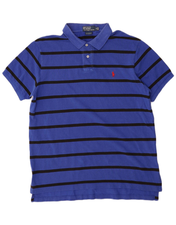 POLO RALPH LAUREN Muška polo majica prilagođenog kroja XL, pamuk na plave pruge