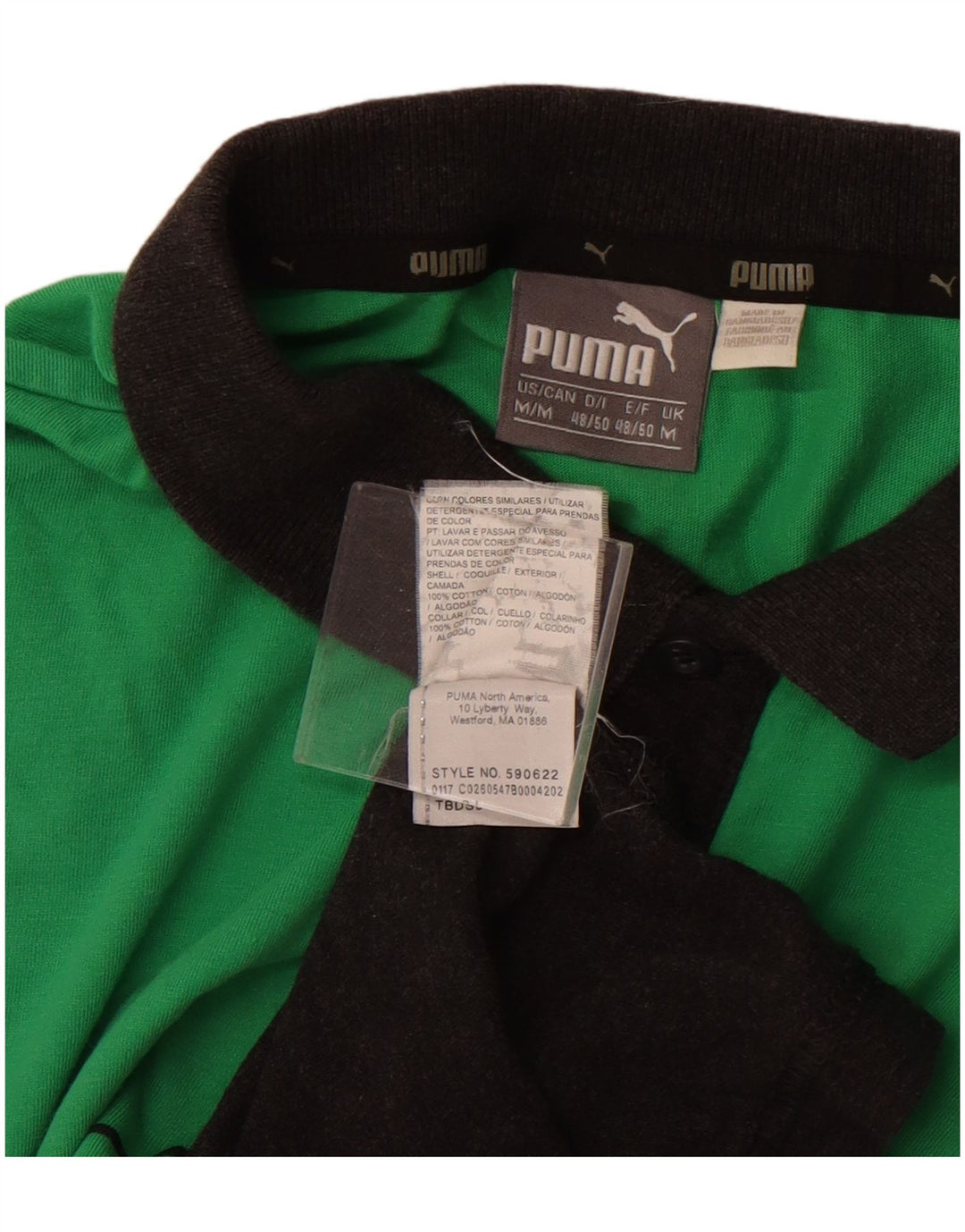 Puma muška polo majica srednje zelene boje, pamuk