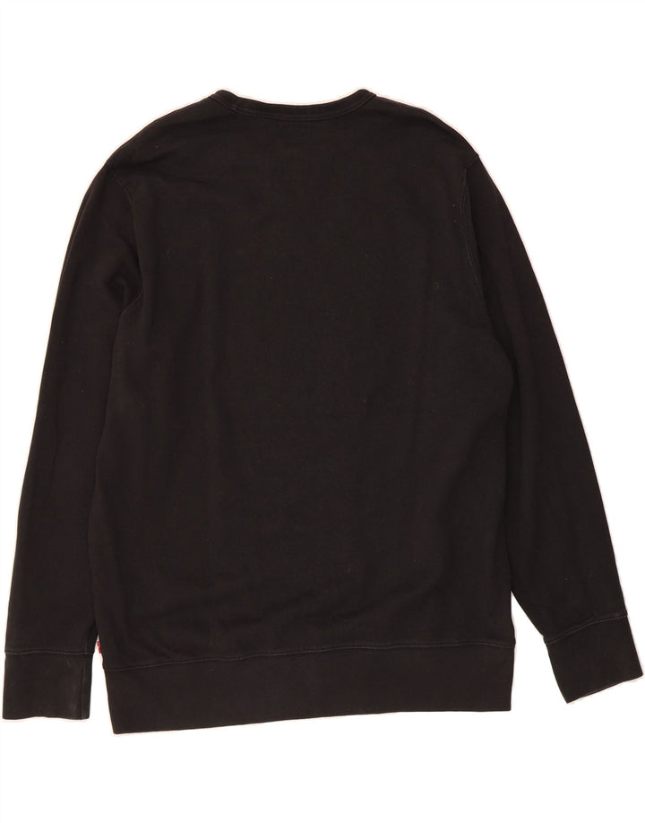 LEVI'S Mens Graphic Sweatshirt Jumper XL Black Cotton Vintage Levi's and Second-Hand Levi's from Messina Hembry 