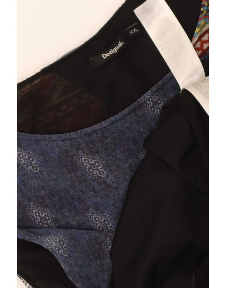 Desigual ženska grafička haljina A-kroja UK 20 2XL Raznobojni patchwork