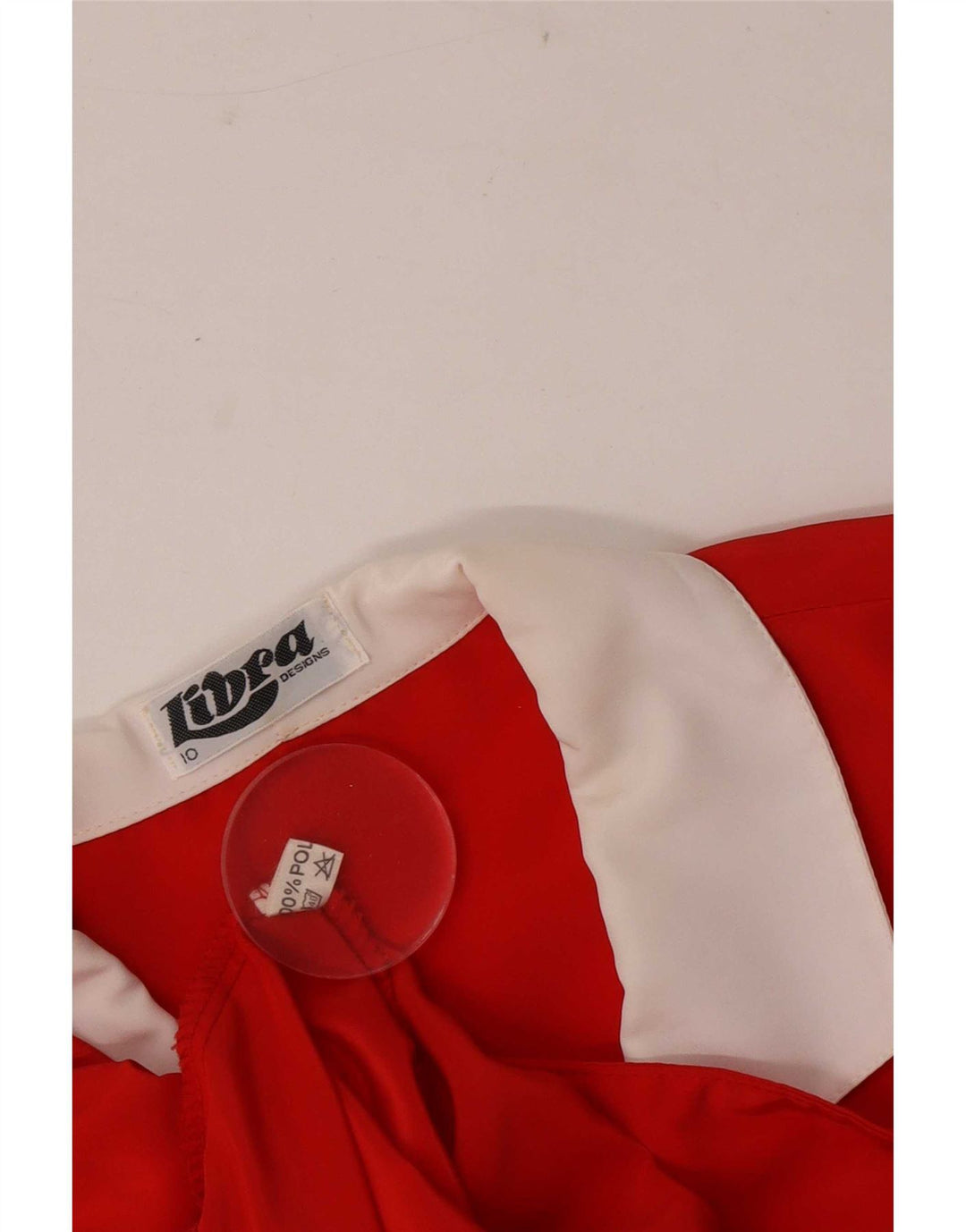 Libra ženska košulja bluza 3/4 rukava UK 10 mali crveni poliester u boji