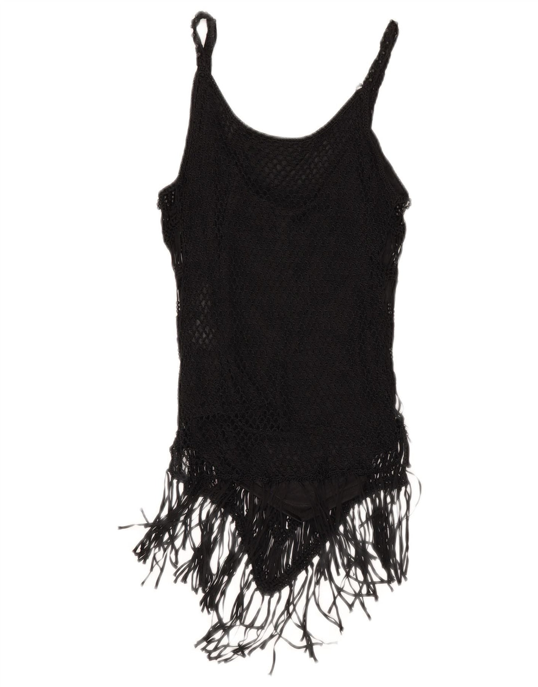 Zara ženski kratki Cami Top UK 12 Srednje crni rajon