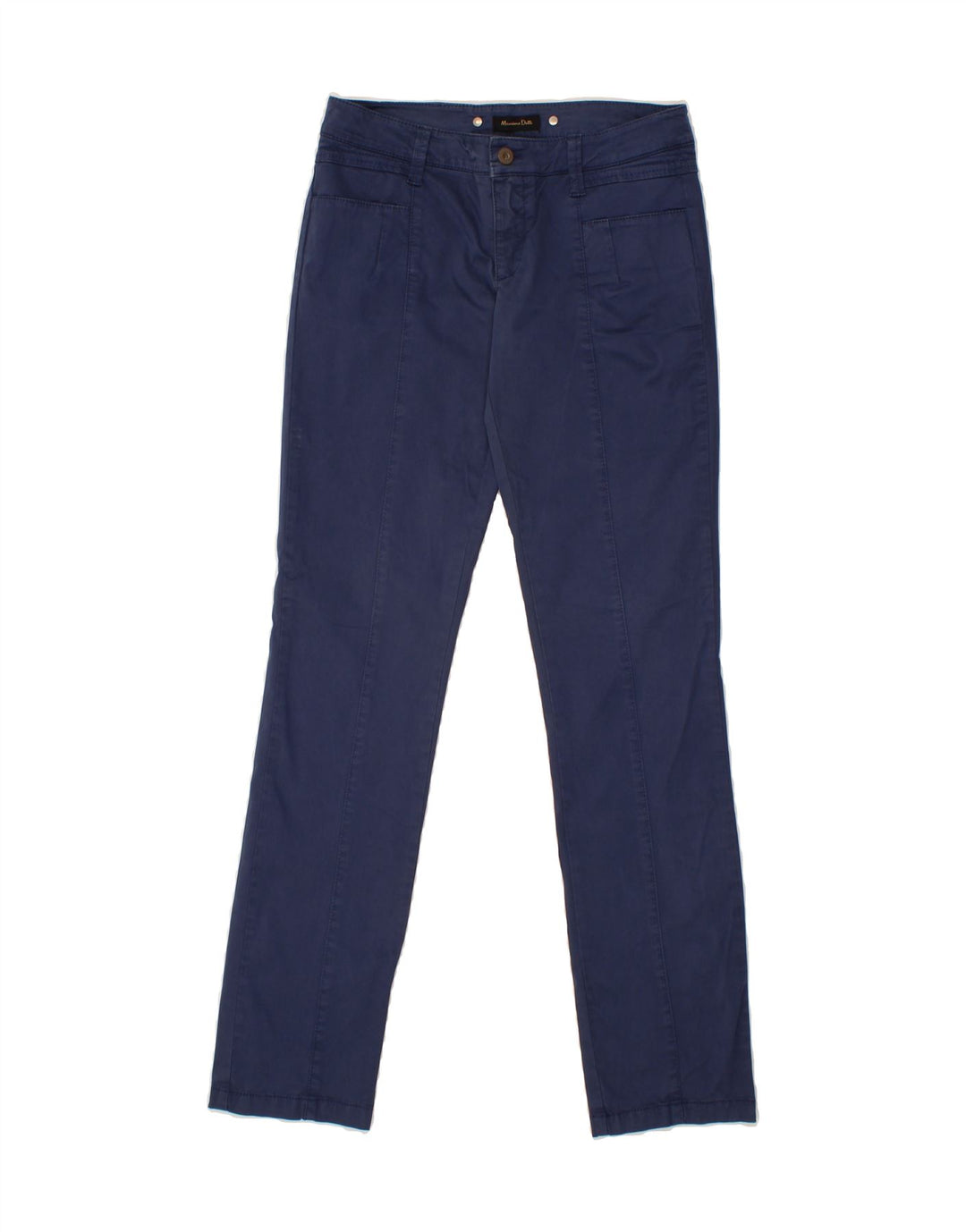 MASSIMO DUTTI Womens Slim Chino Trousers W28 L32 Navy Blue Vintage Massimo Dutti and Second-Hand Massimo Dutti from Messina Hembry 
