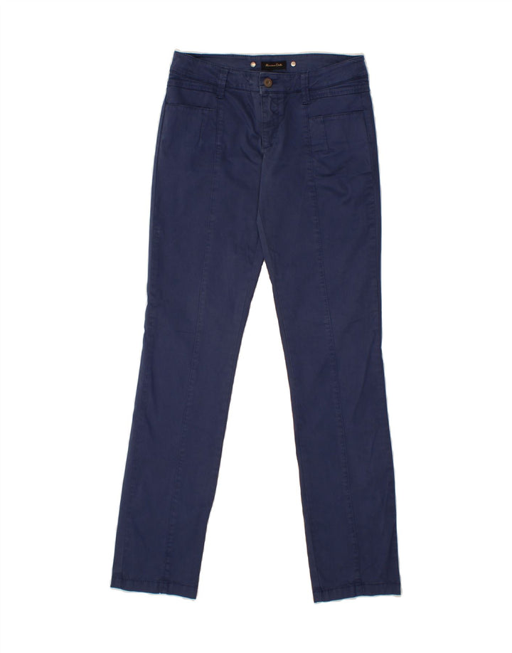 MASSIMO DUTTI Womens Slim Chino Trousers W28 L32 Navy Blue Vintage Massimo Dutti and Second-Hand Massimo Dutti from Messina Hembry 