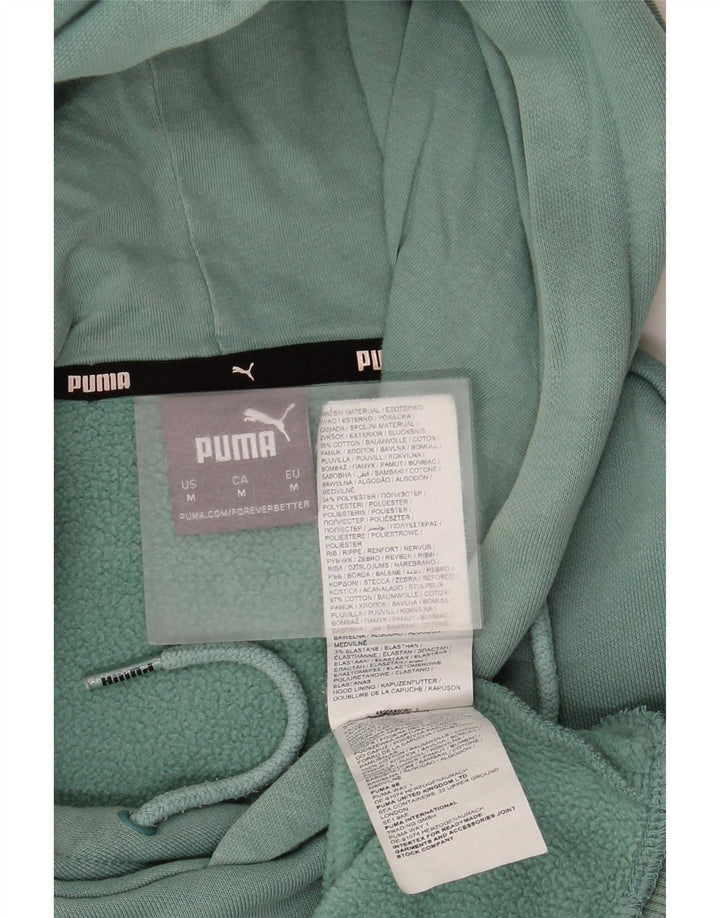 Puma muška majica s kapuljačom Srednje zeleni pamuk