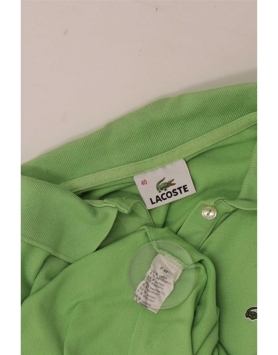 Lacoste ženska polo majica veličine 40, srednje zeleni pamuk