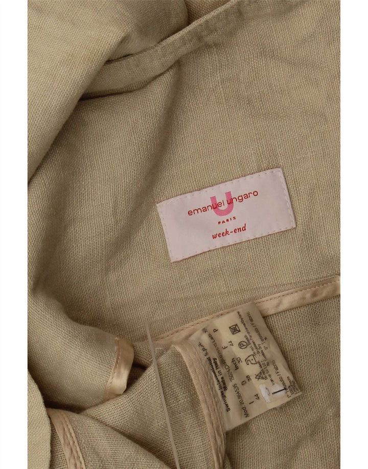 Emanuel Ungaro Ženska pomoćna jakna IT 44 Medium Beige Linen