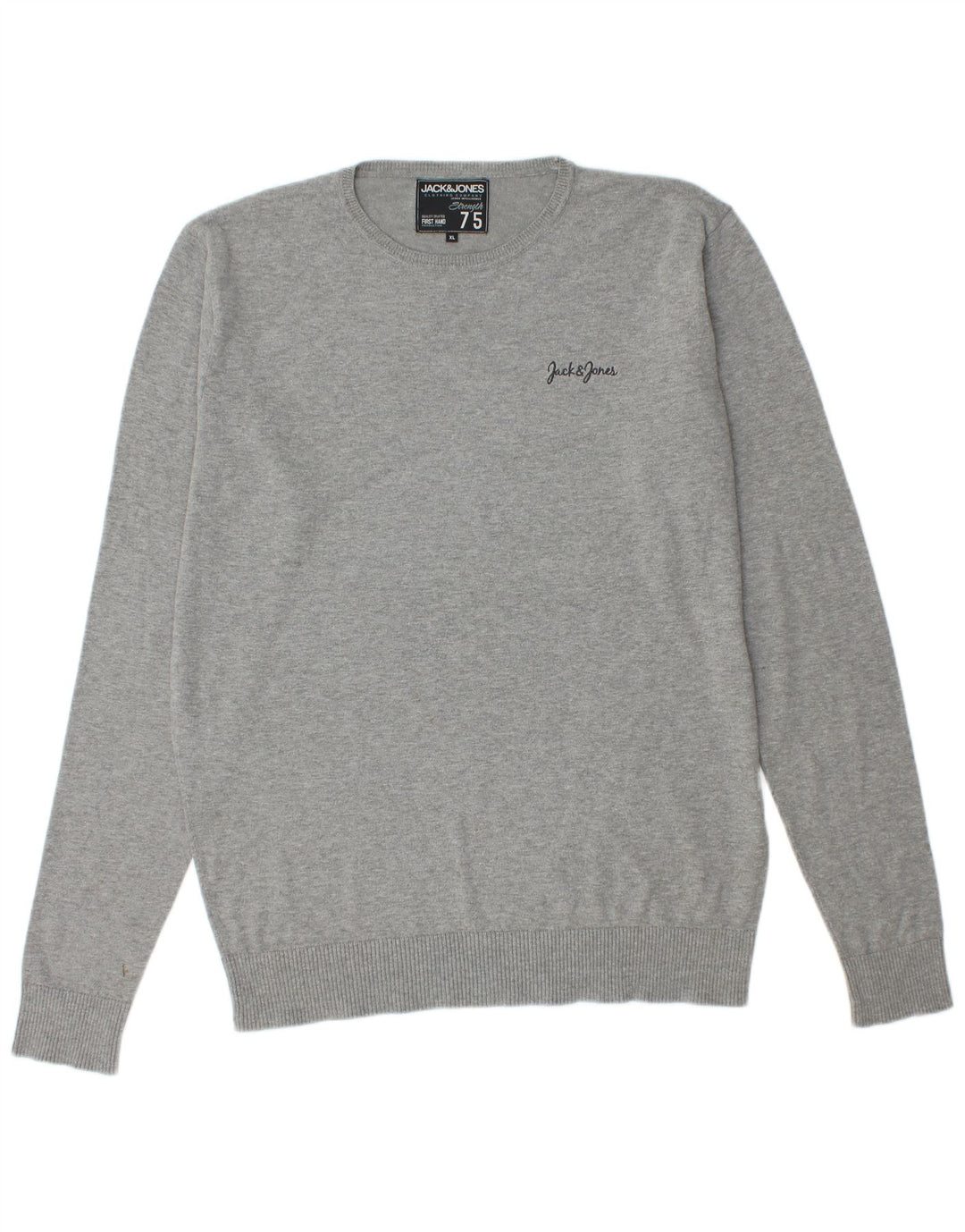 Jack & Jones muški džemper s okruglim izrezom XL sivi s pjegama