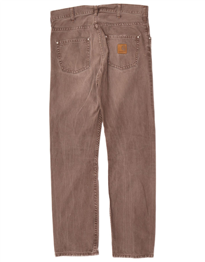 Carhartt muške ravne traperice W30 L32 sivi pamuk