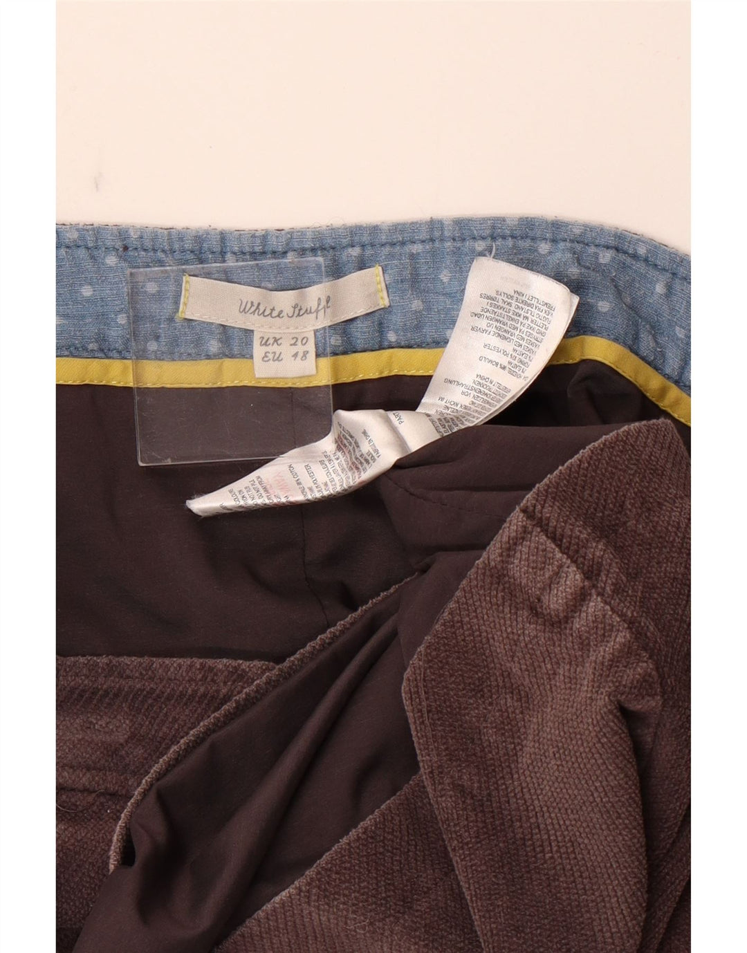 WHITE STUFF Womens Mini Skirt UK 20 2XL W40 Grey Cotton