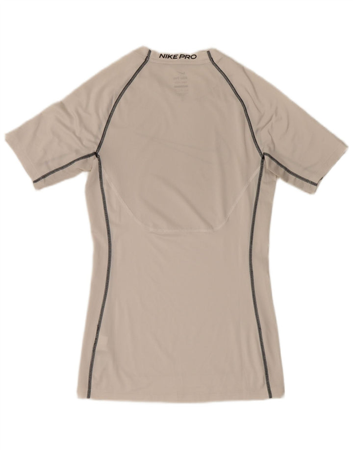Nike Dri Fit majica s kratkim rukavima, mali bijeli poliester