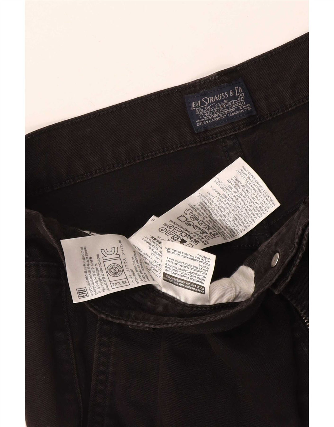 Levi's ženske uske traperice W29 L32 crni pamuk