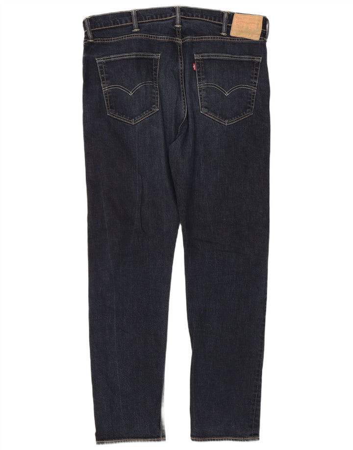 Levi's muške 522 ravne traperice W38 L34 tamnoplavi pamuk