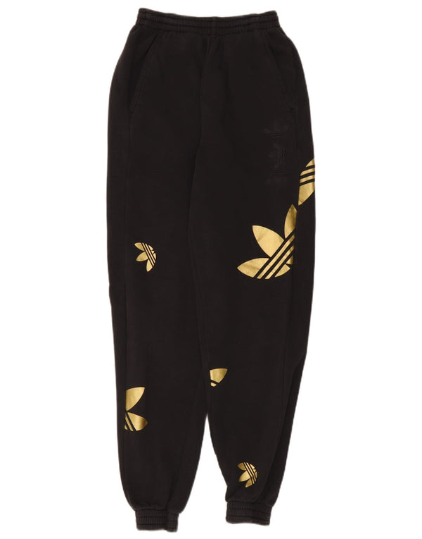 Adidas ženske trenirke s visokim strukom, hlače za trčanje UK 6 XS crne