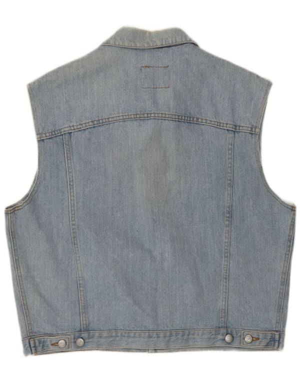 Rifle Mens Denim Gilet UK 38 Srednje plavi pamuk