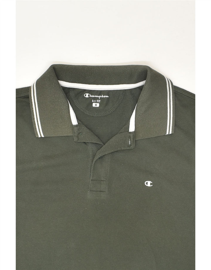 CHAMPION Mens Easy Fit Polo Shirt Medium Khaki Cotton | Vintage Champion | Thrift | Second-Hand Champion | Used Clothing | Messina Hembry 
