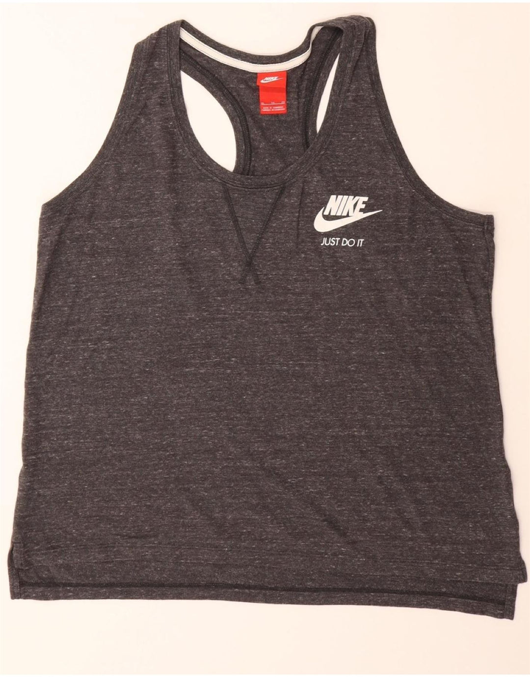 NIKE Womens Vest Top UK 18 XL Grey Flecked