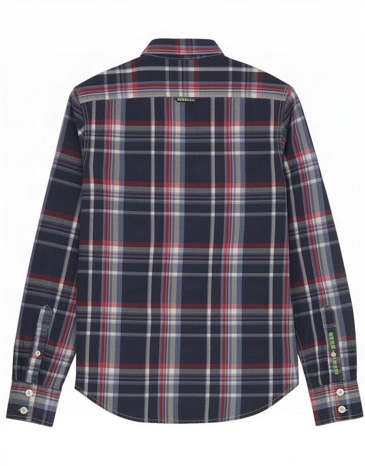 Superdry muška košulja XL tamnoplava karirana pamuk