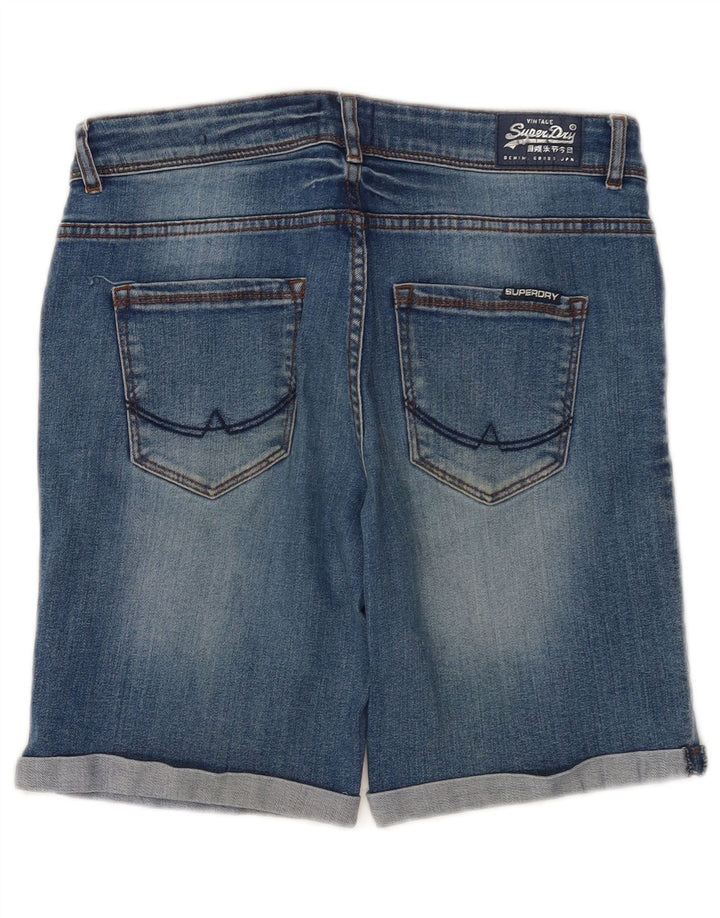 Superdry muške traper bermude W30 srednje plavi pamuk