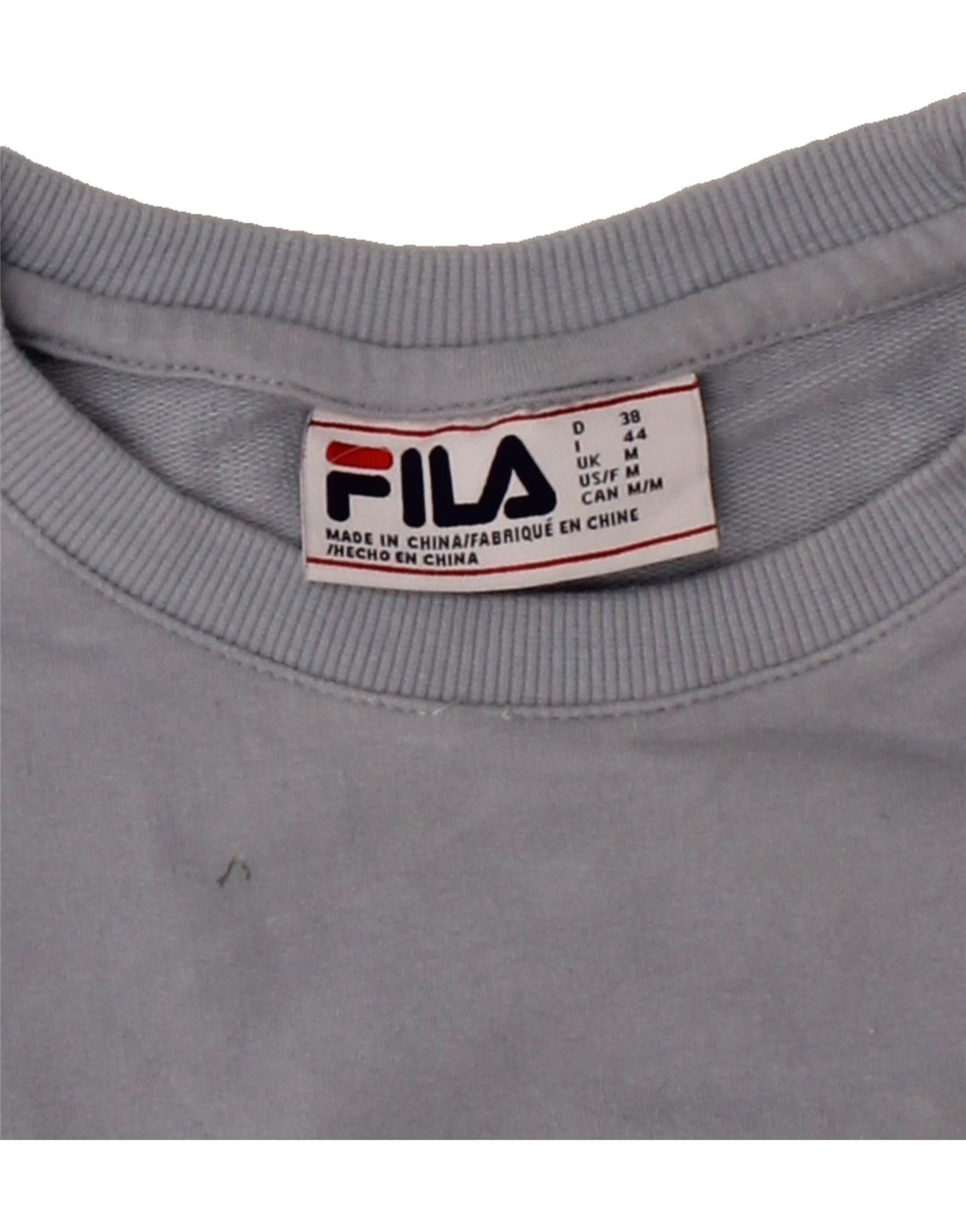 FILA Womens Sweatshirt Jumper UK 14 Medium Blue Cotton Vintage Fila and Second-Hand Fila from Messina Hembry 
