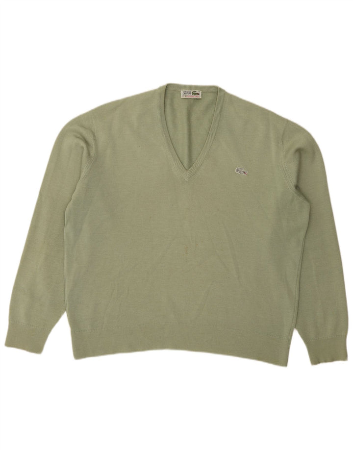 Lacoste muški džemper s V-izrezom, veličina 7 2XL, zeleni