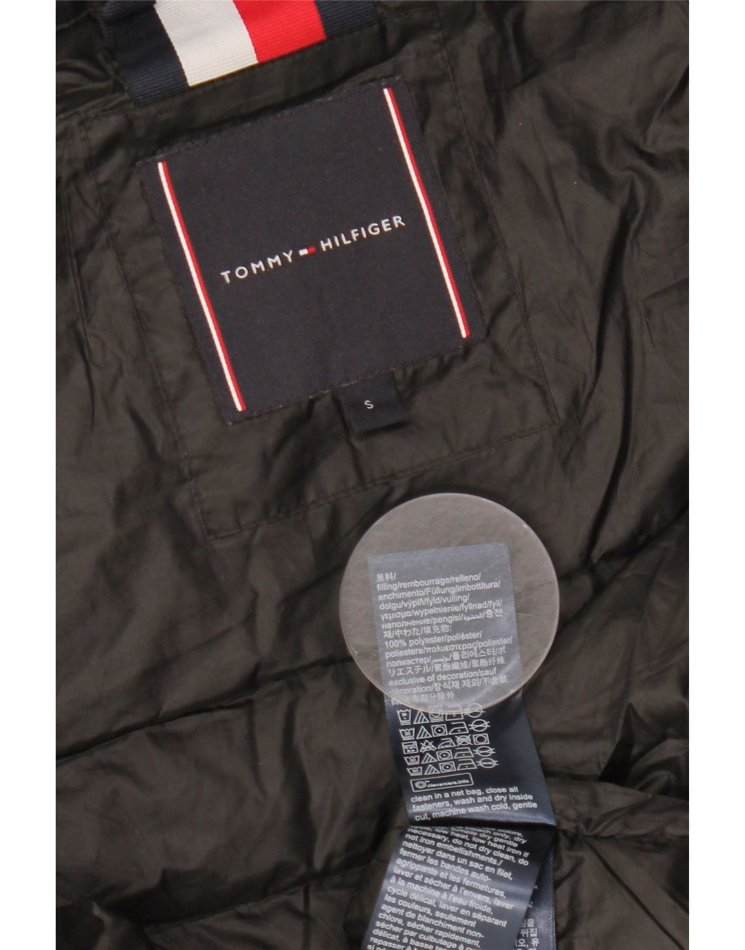TOMMY HILFIGER Muška podstavljena jakna UK 36 Mala crna poliester