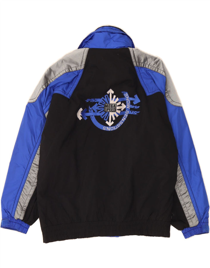 VINTAGE Mens Oversized Ski Jacket UK 38 Medium Blue Colourblock Polyamide Vintage Vintage and Second-Hand Vintage from Messina Hembry 