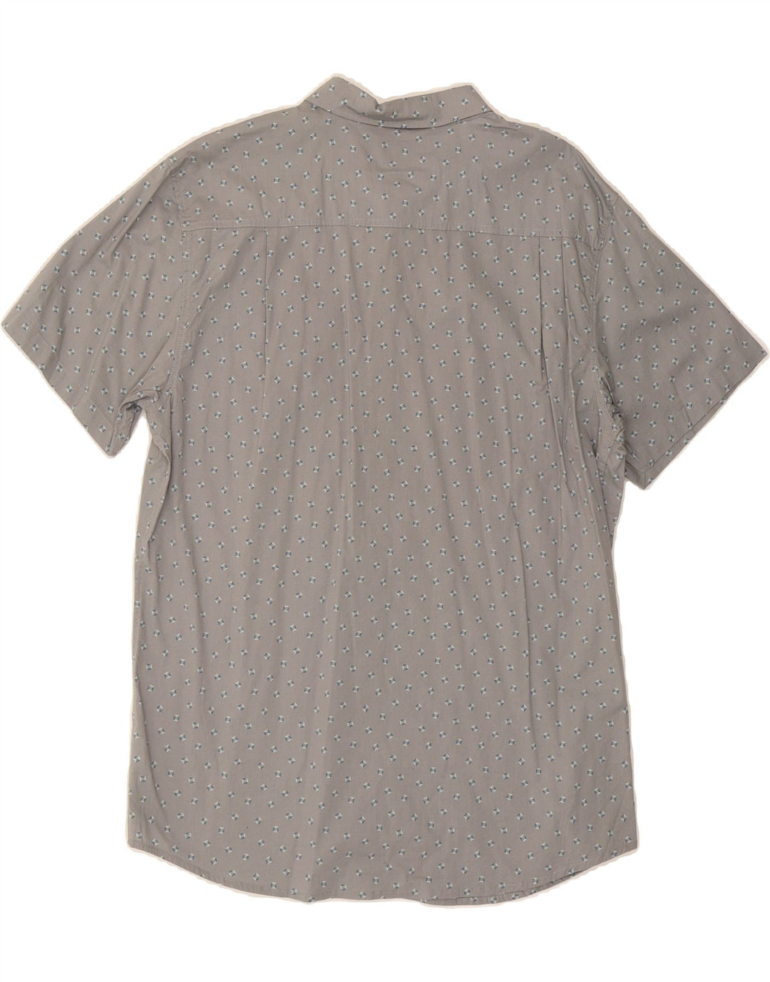 O'NEILL Mens Short Sleeve Shirt XL Grey Geometric Cotton Vintage O'Neill and Second-Hand O'Neill from Messina Hembry 