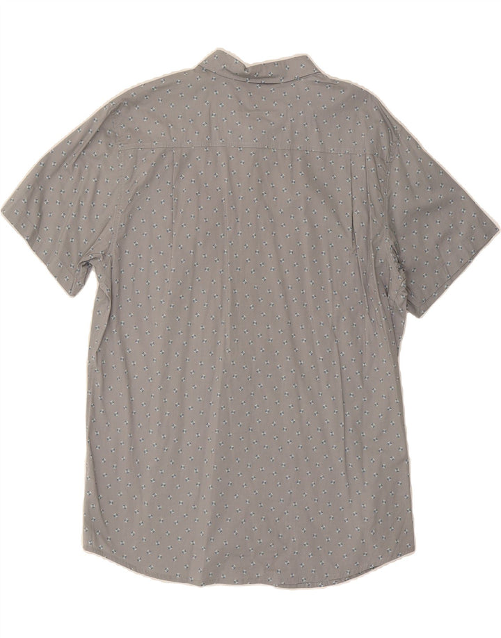O'NEILL Mens Short Sleeve Shirt XL Grey Geometric Cotton Vintage O'Neill and Second-Hand O'Neill from Messina Hembry 