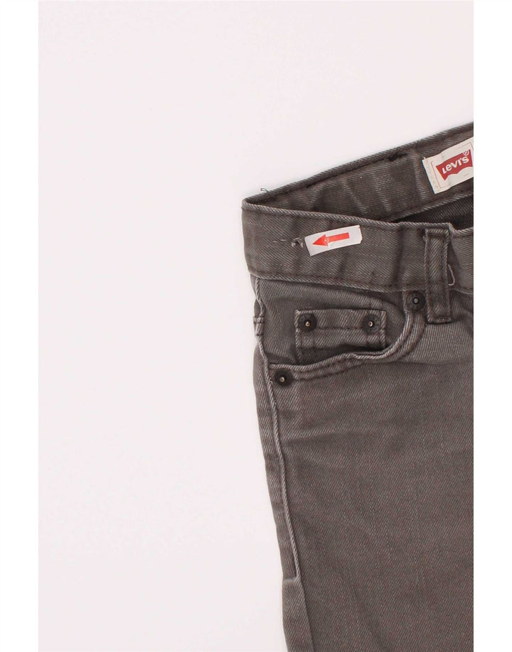 Levi's Boys 511 Oštećene uske traperice 4-5 godina W22 L18 Sivi pamuk