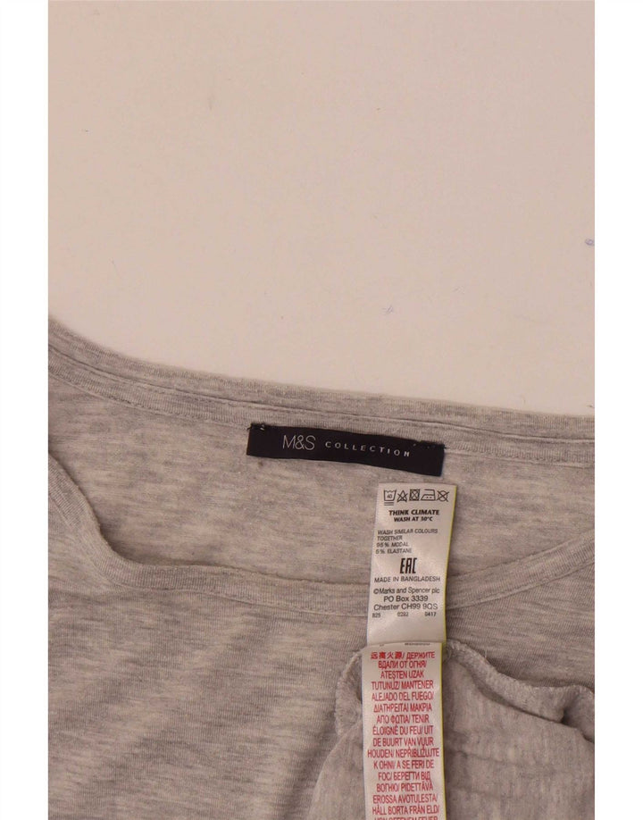 Marks & Spencer ženska majica dugih rukava UK 14 srednje sivi modal