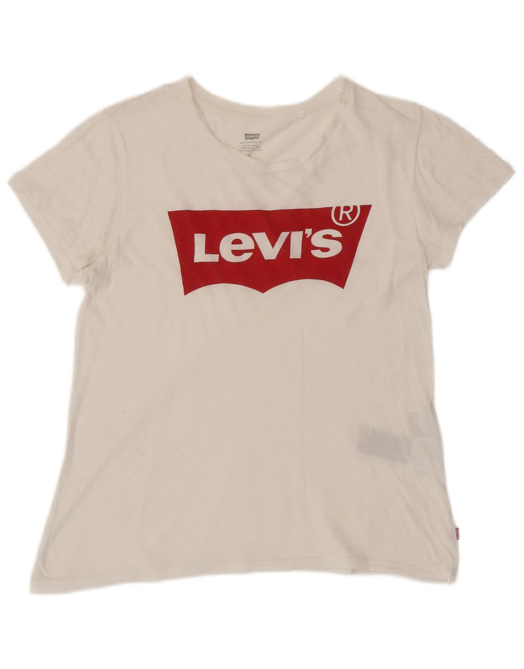 LEVI'S Ženska majica kratkih rukava s grafičkim motivima UK 12 Srednje bijeli pamuk
