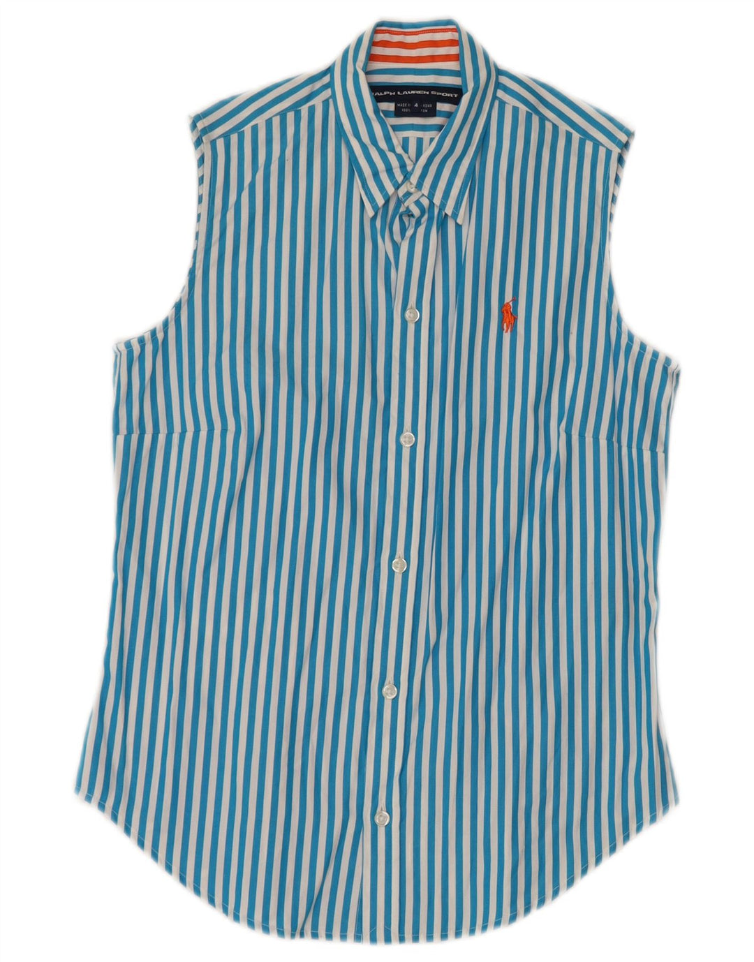 RALPH LAUREN Ženska majica bez rukava US 4 na male plave pruge, pamuk