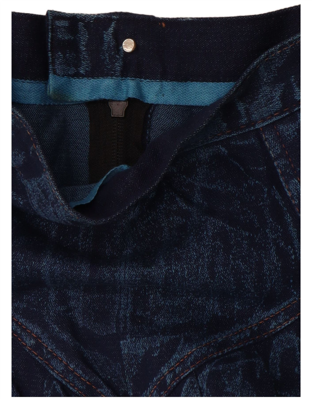 VINTAGE ženska lepršava traper suknja W28 srednje plava