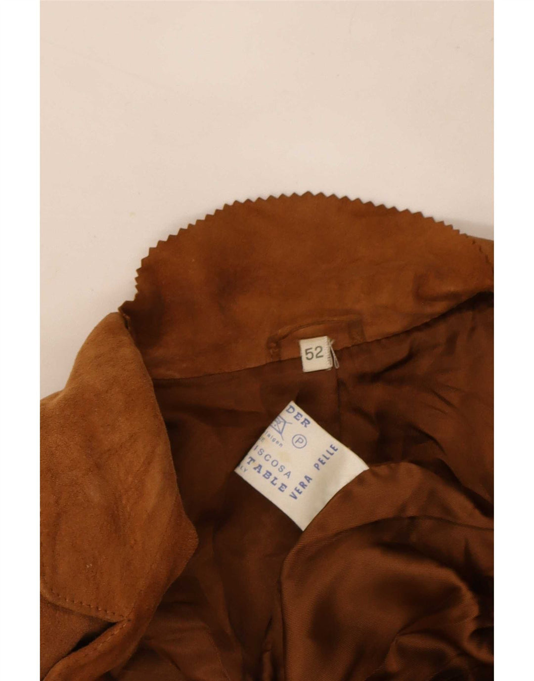 Vintage muška jakna od brušene kože s dvostrukim kopčanjem IT 52 XL smeđa koža