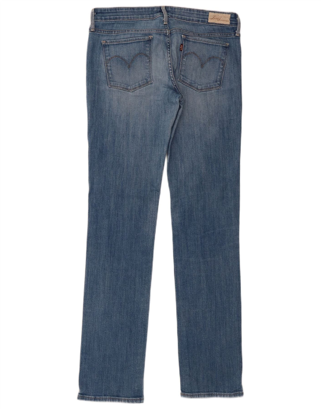 Levi's ženske ravne traperice Slight Curve US 8 srednje W29 L33 plavi pamuk