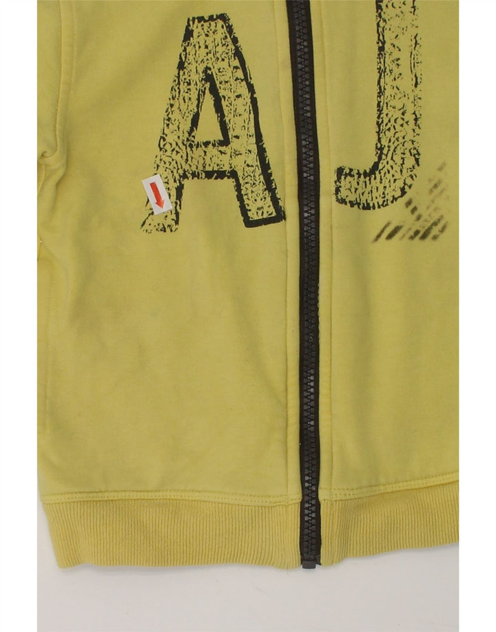 ARMANI JUNIOR Boys Graphic Tracksuit Top Jacket 3-4 Years Yellow Cotton | Vintage Armani Junior | Thrift | Second-Hand Armani Junior | Used Clothing | Messina Hembry 