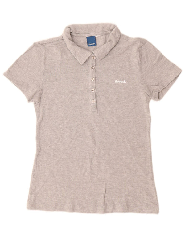 REEBOK Womens Polo Shirt UK 8 Small Grey