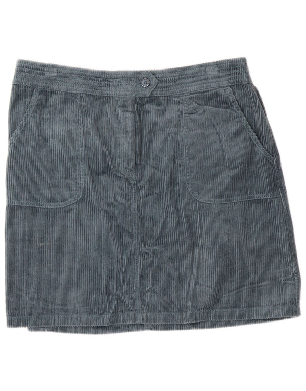 MONSOON ženska suknja od samta UK 16 velika W34 zeleni pamuk