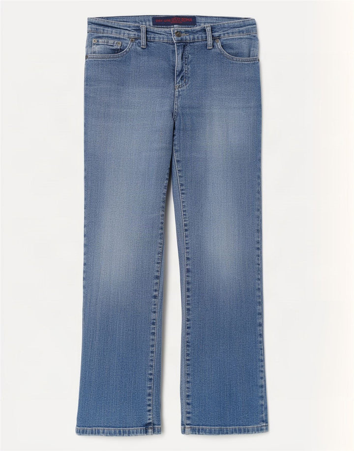 Marks & Spencer ženske traperice Per Una Bootcut UK 12 srednje W30 L29 plava