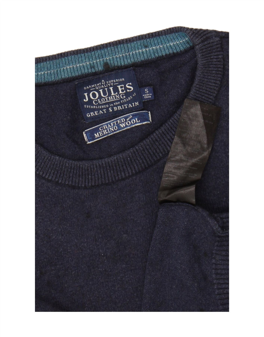 JOULES Mens Crew Neck Jumper Sweater Small Navy Blue Cotton