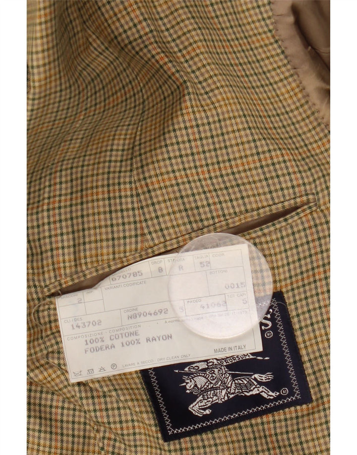 Burberrysova muška jakna sa 2 gumba IT 52 veliki bež karirani pamuk