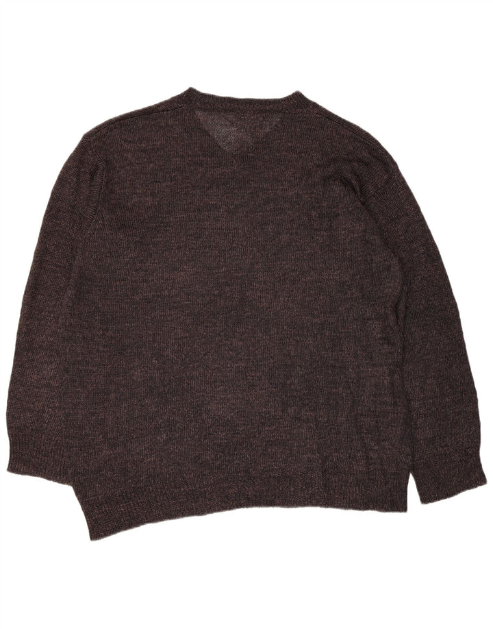 Dolce & Gabbana ženski džemper s V-izrezom IT 48 XL smeđa viskoza