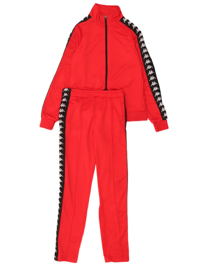 Ženska trenirka Kappa Graphic Full UK 10 Small Red Colourblock Poliester