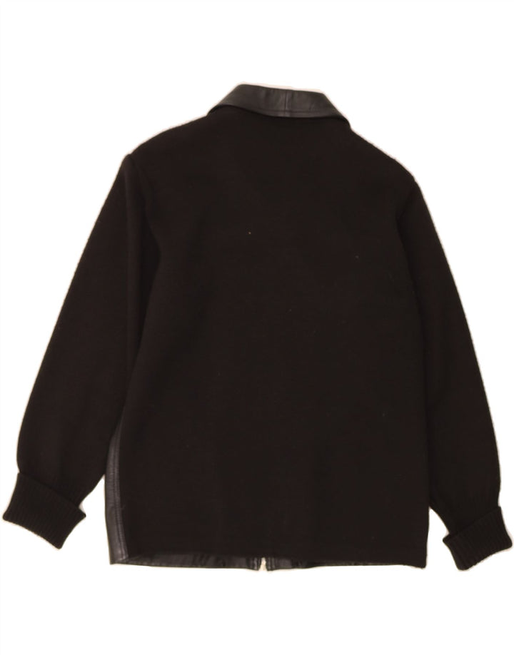 VINTAGE Womens Bomber Jacket UK 12 Medium Black Vintage Vintage and Second-Hand Vintage from Messina Hembry 