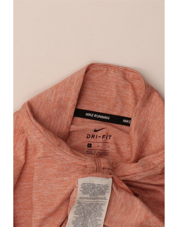 NIKE Ženski Dri Fit Pulover Trenirka Top UK 16 Large Pink Flected