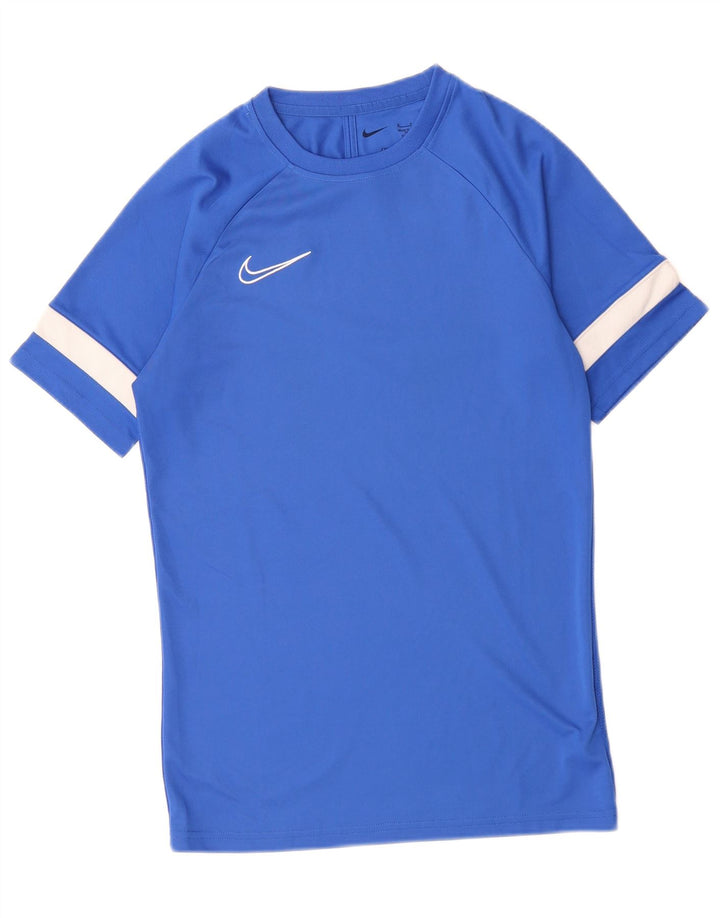 NIKE muška Dri Fit majica kratkih rukava, mala plava poliesterska boja