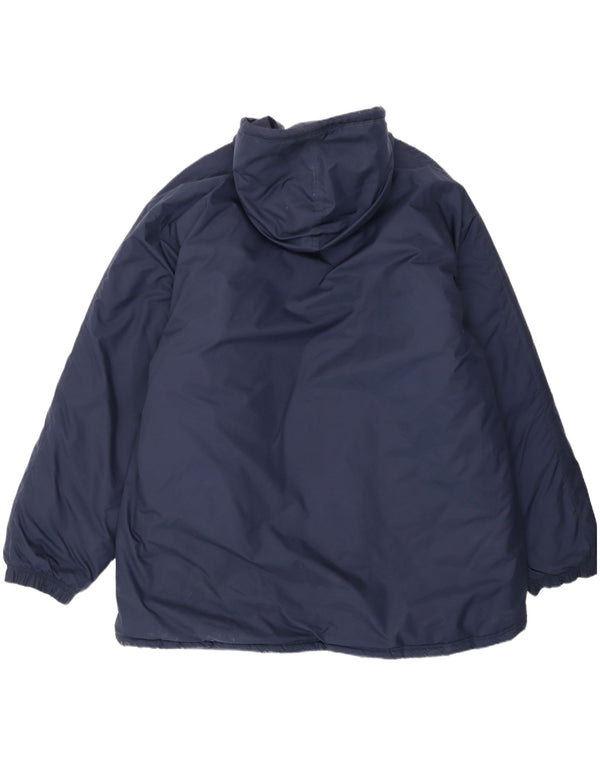 Nike Mens Hooded Padded Jacket UK 44 2XL Navy Blue Nylon